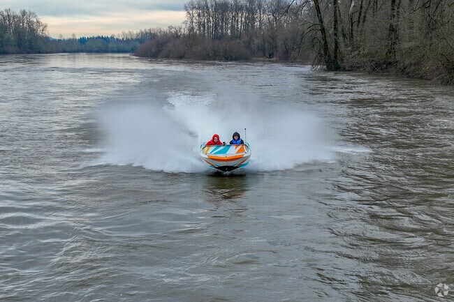 Crystal Lakes Sports Fields And Natural Area has a boat ramp for easy river access.