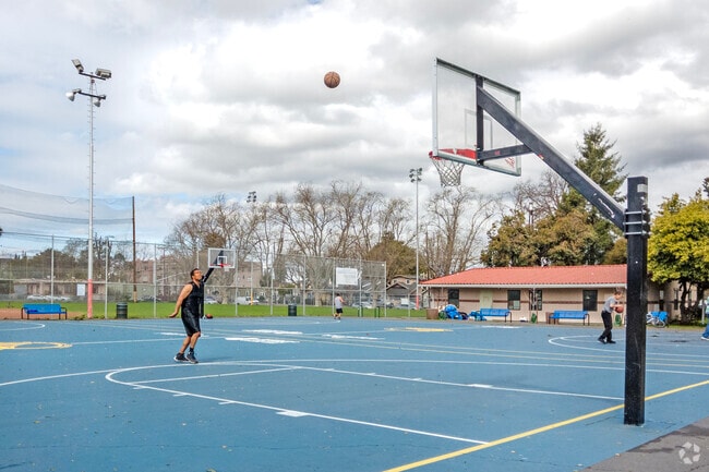 Washington Park In South Shore is a popular place to play basketball.