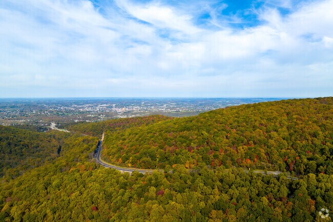 Route 40 connects Uniontown to Menallen Township through the historic Chestnut Ridge corridor.