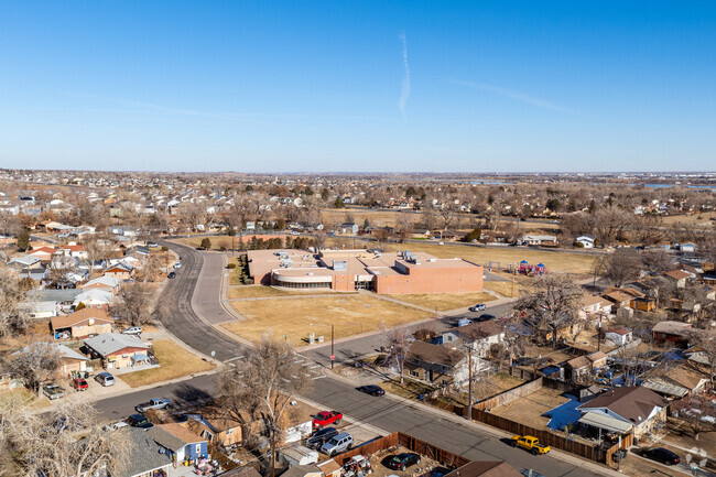An overview of the campus at Meadow Community school in Thornton, Colorado.