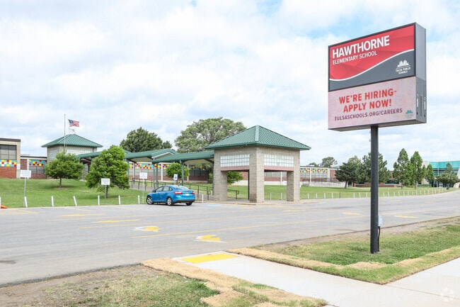 Hawthorne Elementary is located on North Peoria Avenue near 33rd Street North.