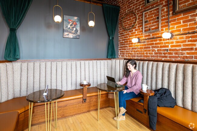 Get comfy with some coffee at the Ivywild School in the Ivywild neighborhood.