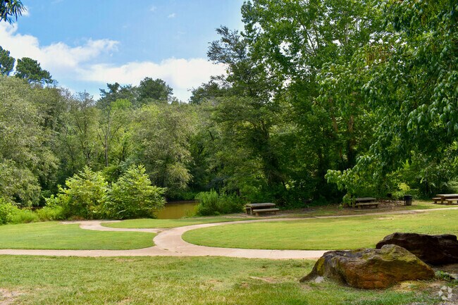 The trails at Olde Rope Mill Park in Woodstock are popular with residents and visitors.