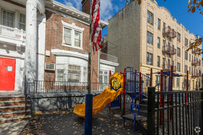 Mount Moriah Christian Academy's playground welcomes students to play after school in Brooklyn.