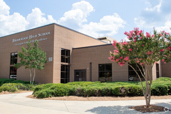 Main entrance to Brookwood High School in Snellville, Snellville GA
