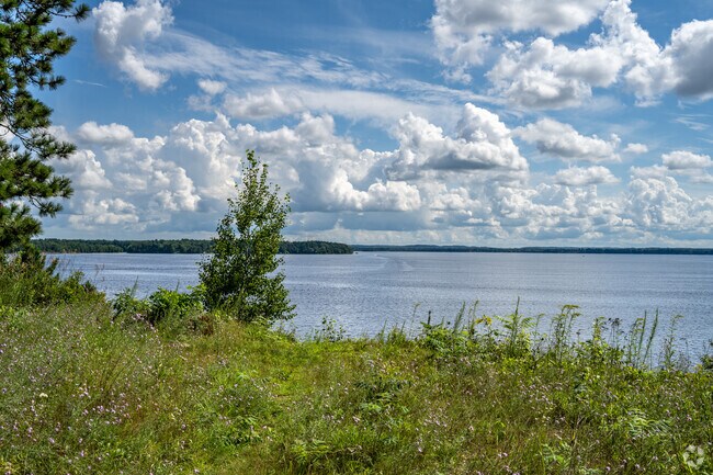 Enjoy the view of the lake at the Lake Wissota State Park outlook.