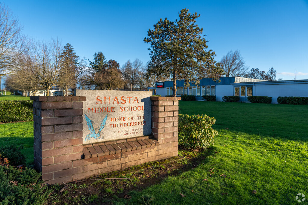 Shasta Middle School serves grades 6-8 in the Bethel neighborhood of Eugene, Oregon.
