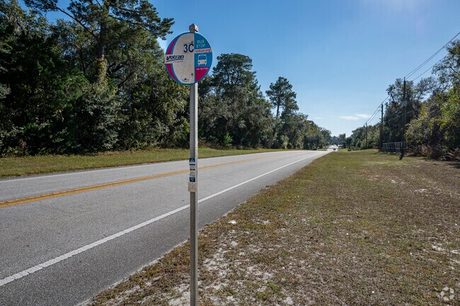 The Votran provides public transportation options to the Pine Trails neighborhood.