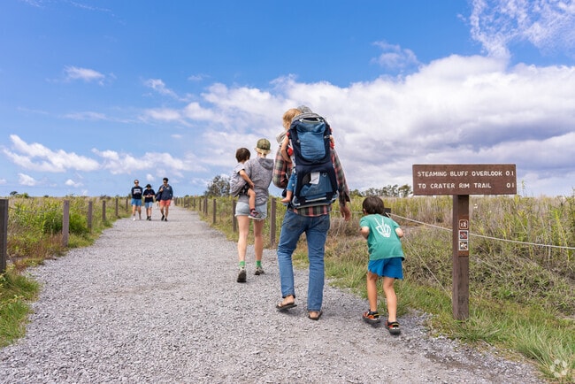 The only way to enjoy the stunning view in Hawaiʻi Volcanoes National Park is to hike to the top.