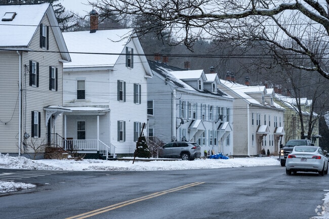 Row of houses along a street in Palmer.