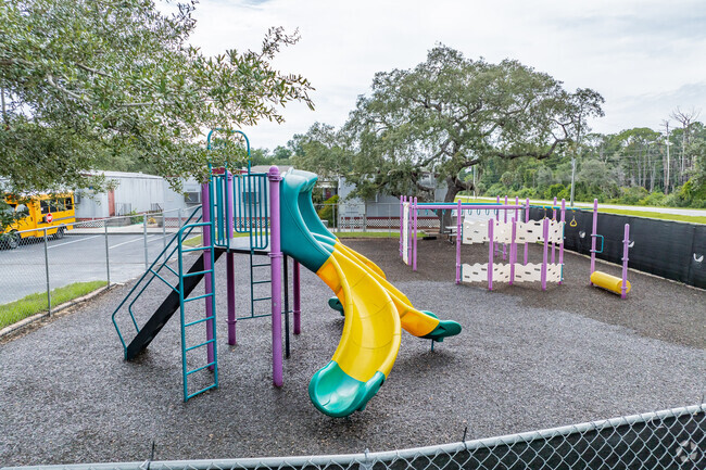 Kids enjoy playing on the play area at West Hernando Christian School.