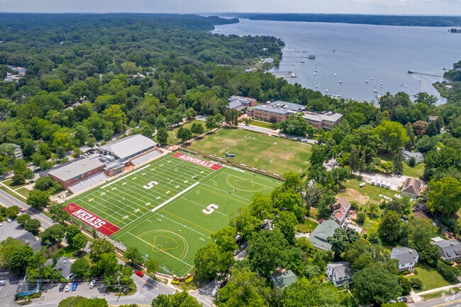 Severn School has multiple well kept sports fields.
