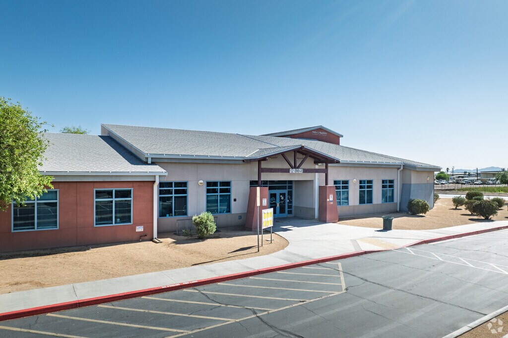 A welcoming entrance is seen at Felix J. Appleby Elementary School in Blythe.