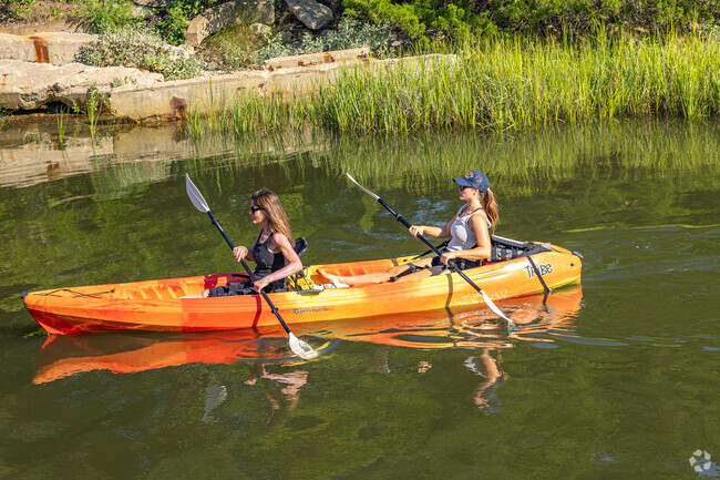 Friends from Seagate South explore the backwaters of Wilmington by kayak.