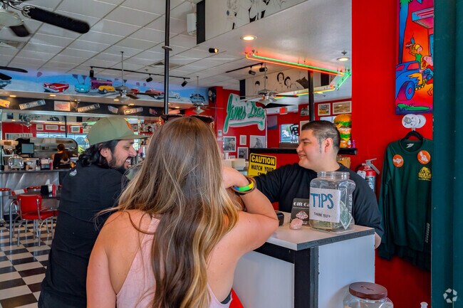 The Cool Cat Cafe offers an inviting atmosphere paired with friendly customer service.