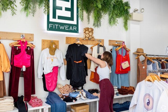 Clothing for workouts and everyday wear can be found at FitWear Boutique.