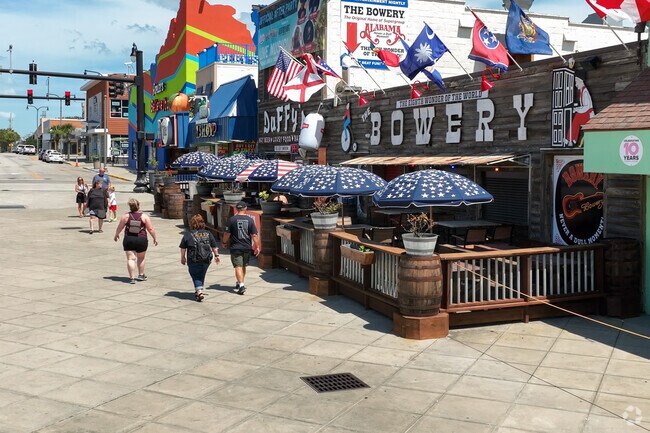 The Bowery restaurant and bar has musical entertainment nightly in Downtown Myrtle Beach.