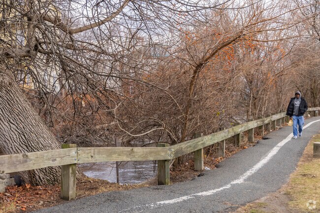 Bikers and walkers can enjoy exercising on the Spicket River Greenway in Lawrence.