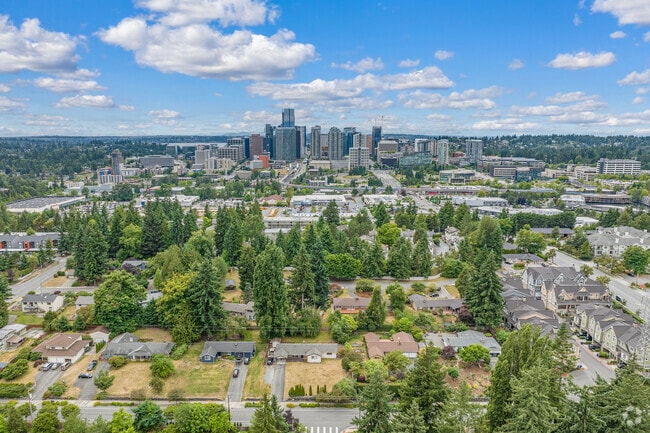 Wilburton streets lie close to downtown Bellevue and major employers.