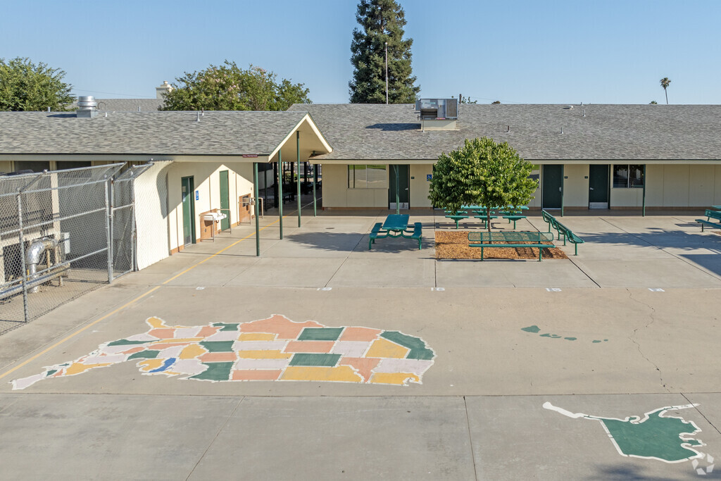The recess area at Calwa Elementary School in Fresno.