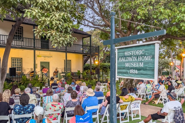 The evening on Front Street comes alive with music.