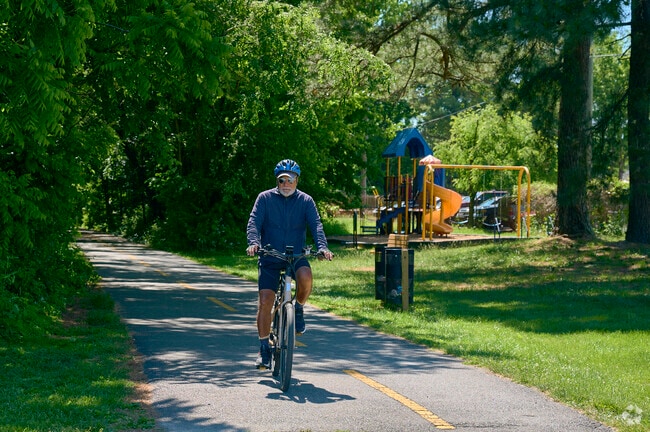 Cyclists enjoy the WOD Trail through Middleburg.