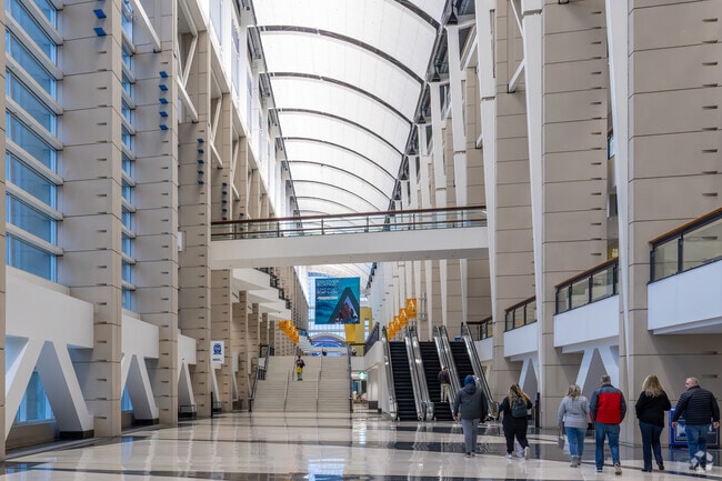 McCormick Plaza in Prairie District is a massive convention center that hosts year-round events.