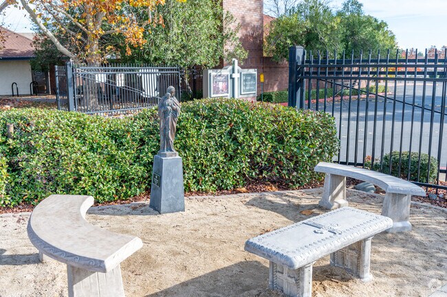 A restful place to sit at St. John Notre Dame School.
