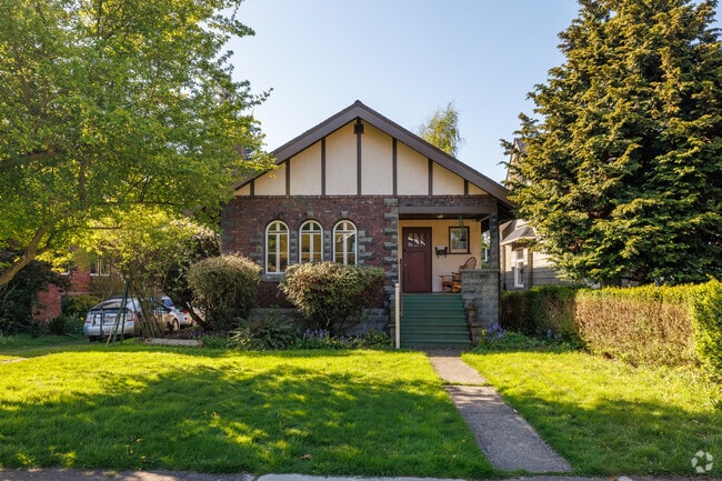 Roosevelt has a wide variety of home styles in the neighborhood, including Tudor Revivals.