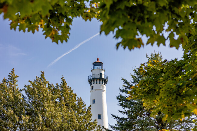 Wind Point Lighthouse is located on Lake Michigan's coast near the Lakecrest neighborhood.