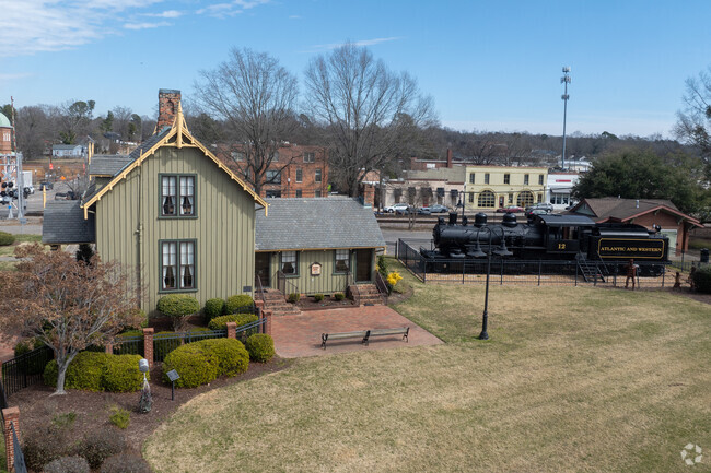 Downtown Sanford has an old  Railroad House at  the Railroad Depot.