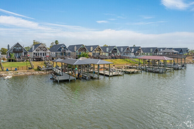 A row of homes in Freeport, situated along the beautiful Brazos River.