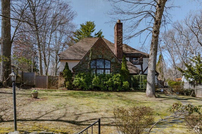 A tudor-style home on Vista Terrace in Westville carries a presence.