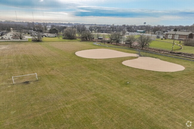 Rochelle Middle School offers a few small ball fields for students.