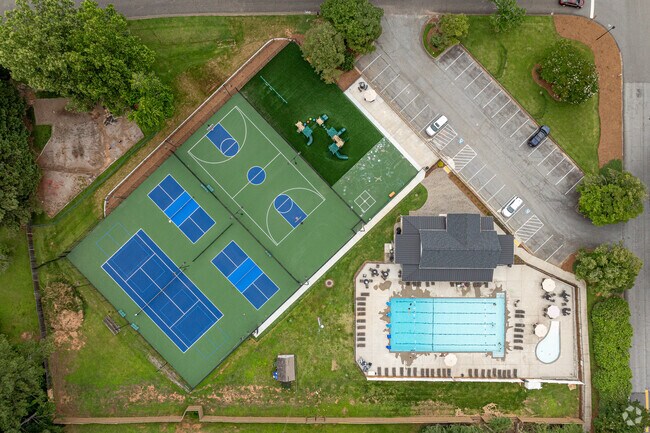 Saddle Creek features a fantastic clubhouse, pool, playground, and tennis courts.