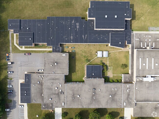 A top down view of Stissing Mountain School in Pine Plains, NY.