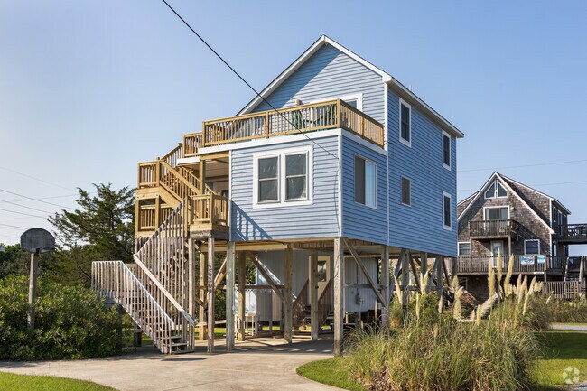 Salvo has elevated beach homes with spacious porches.
