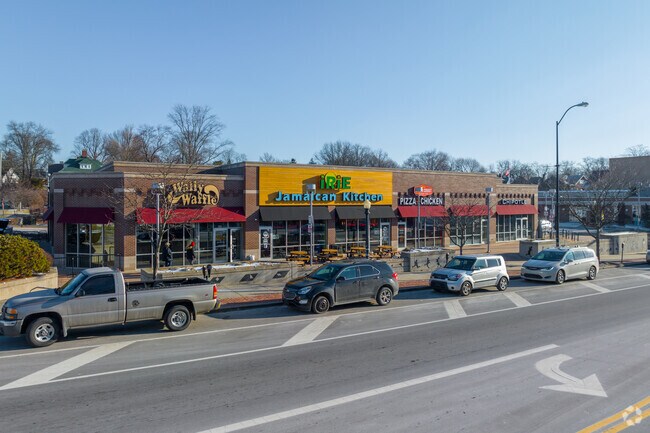 Highland Square is known for its eclectic mix of restaurants and small shops.