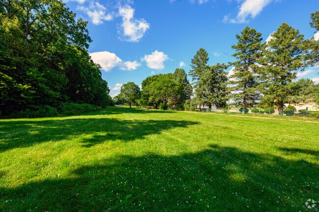 Emerald Drive Park is a 16-acre park with sports fields and a long paved path in Milwood.