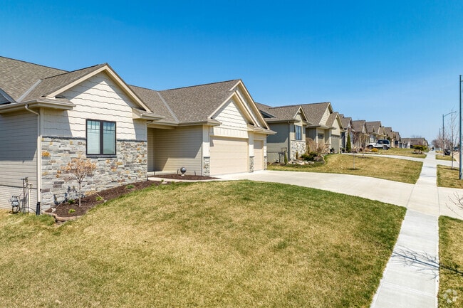 Ranch style homes with well-manicured lawns are available in South Elkhorn.