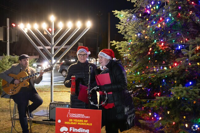 Concordia Conservatory leads the caroling at the Eastchester Holiday Tree Lighting.