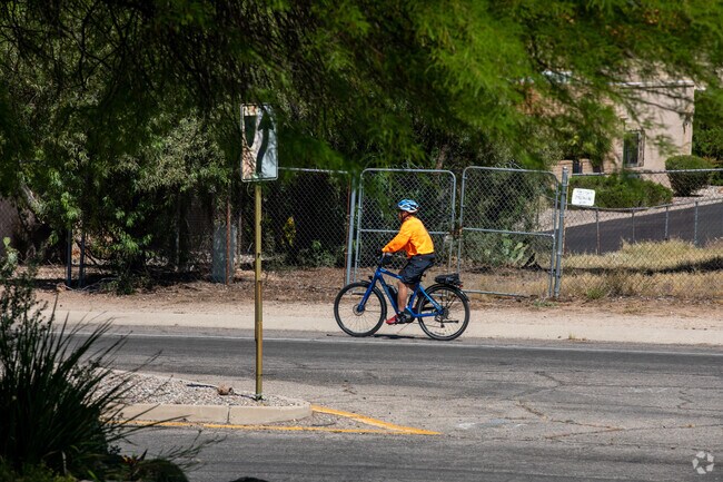 A Rolling Hills resident takes a morning bike ride.