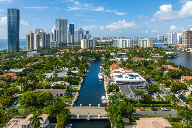 Golden Beach homes line a canal near the Intracoastal Waterway.