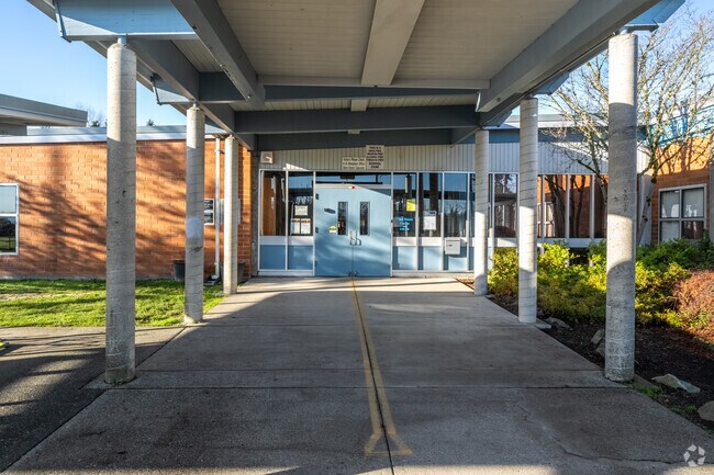 Brier Terrace Middle School main entrance.