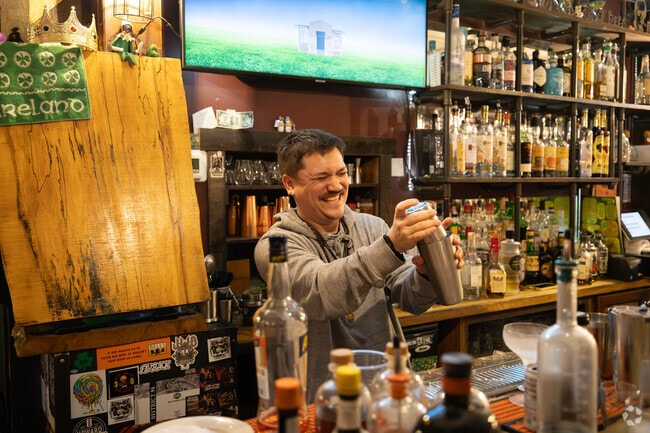The bartenders at Scotchtown Craft are energetic and knowledgeable about drink recipes.