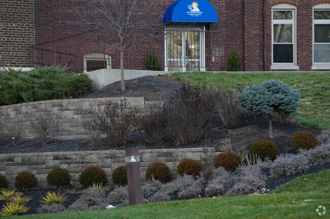 There is a Catholic church right next to the school.