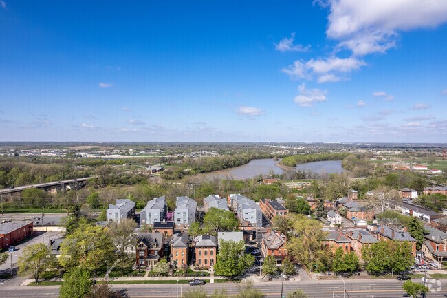 The Brewery District has several repurposed and renovated residential and commercial spaces.