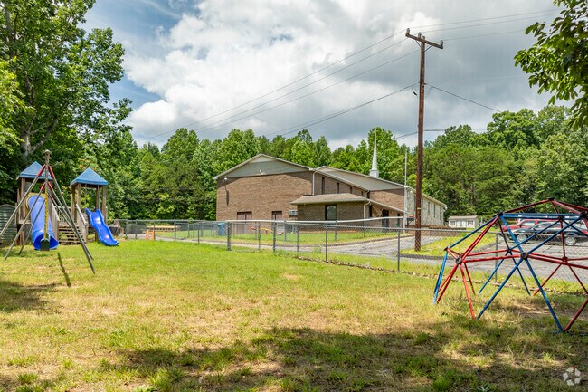 There is a small playground area for the young learners of Reflections of Christ Academy.