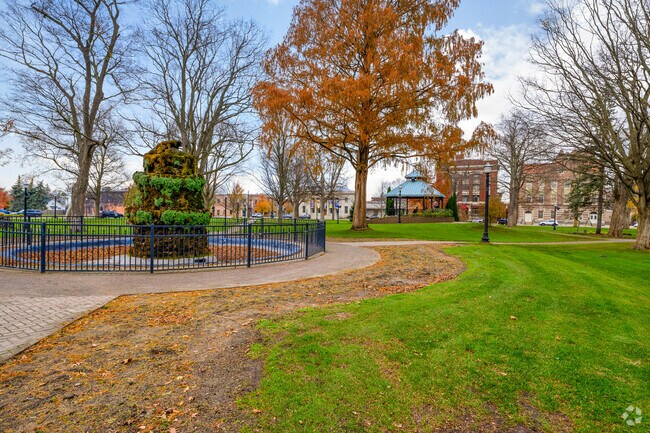 The Centennial Park Dutch fountain is a coral rock structure, located in the Historic District.
