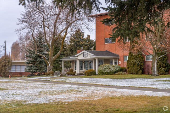 The Upper Columbia Academy features several old brick buildings.